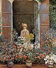 Camille Monet at the Window Argentuil by Claude Monet